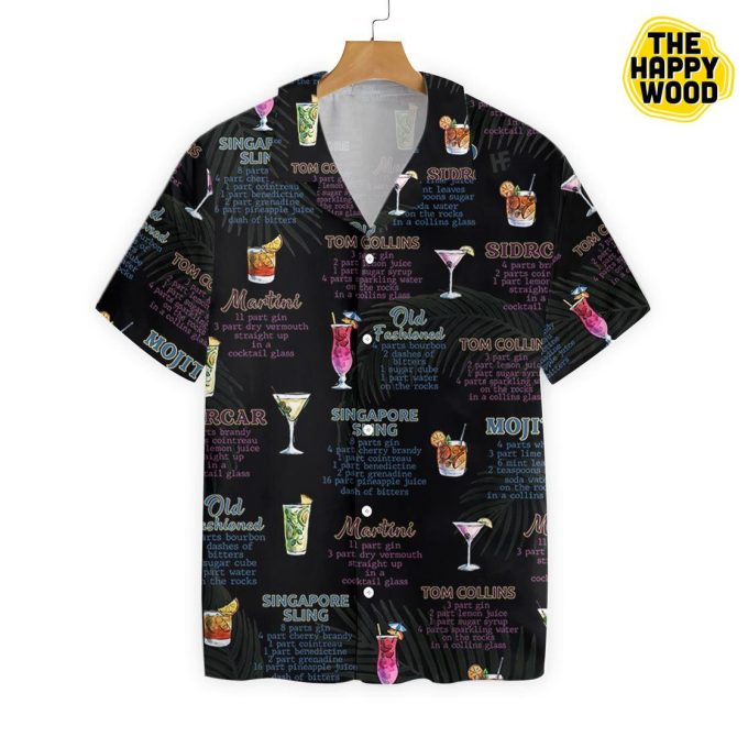 Premium Tropical Cocktail Dark Hawaiian Shirt Ver 338