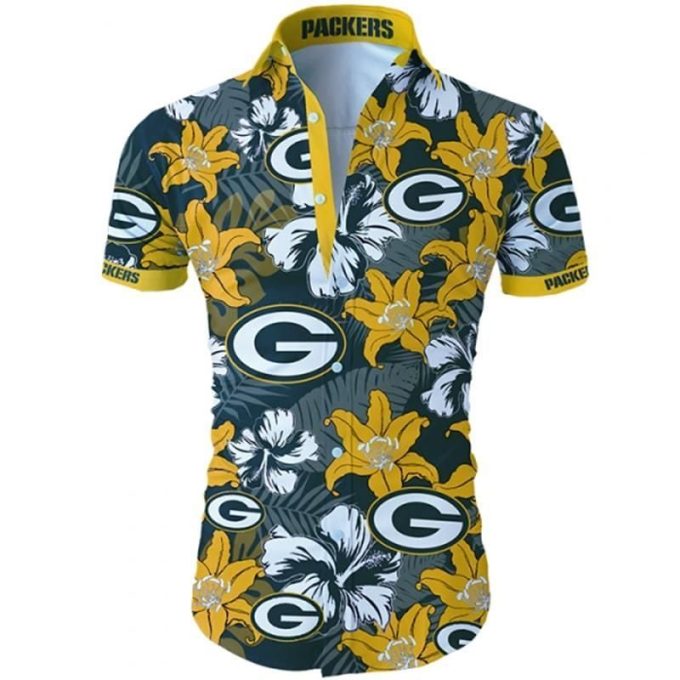 Green Bay Packers Tropical Flower Hawaiian Shirt Ver 286