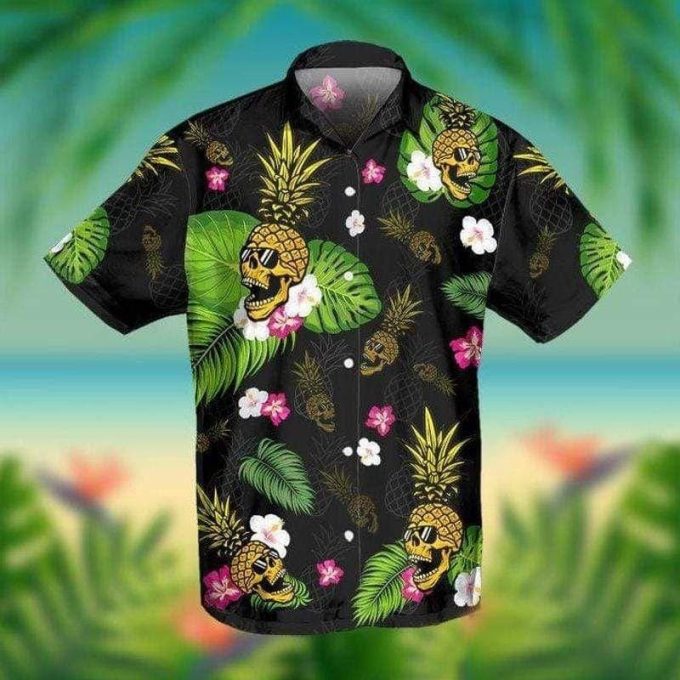 Pineapple Skull Tropical Hawaiian Shirt Ver 154