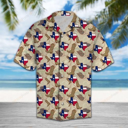 Cowboy Boots Texas Hawaiian Shirt Ver 482