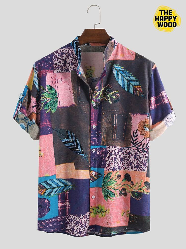 Ethnic Style Printing Floral Hawaiian Shirt Ver 126 Ethnic Style Printing Floral Hawaiian Shirt Ver 126