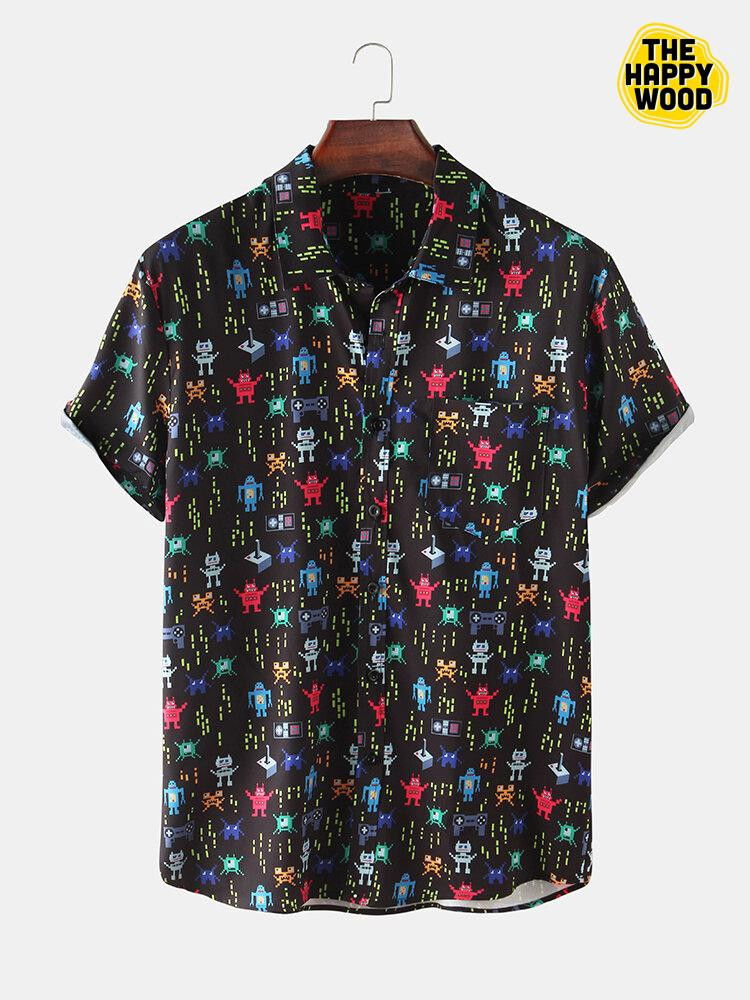 Fun Cartoon Game Character Print Hawaiian Shirt Ver 262 Fun Cartoon Game Character Print Hawaiian Shirt Ver 262