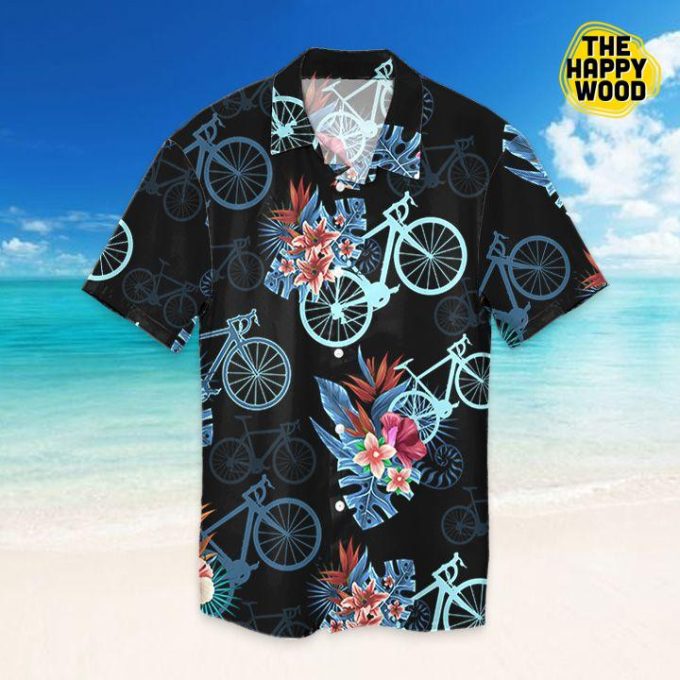 Bicycle Black Hawaiian Shirt Ver 324