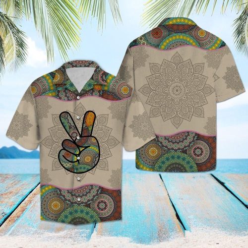 Peace Sign Mandala G5708Hawaiian Shirt Ver 244