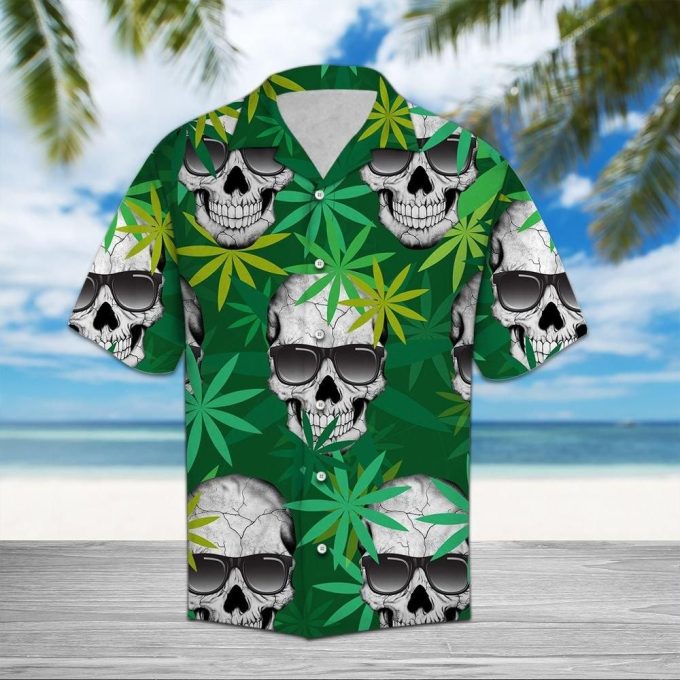 Green Skull D0807Hawaiian Shirt Ver 153