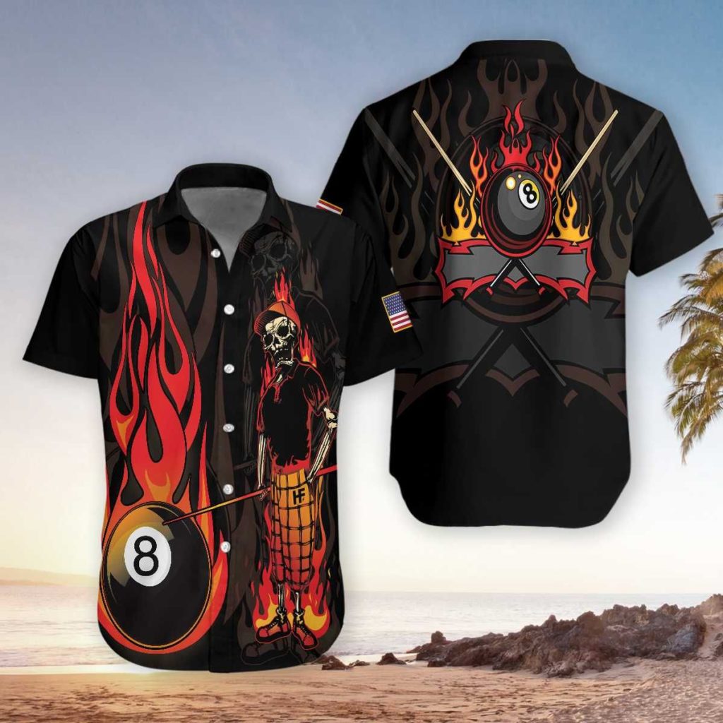 Billiard Mr Bones 8 Ball Hawaiian Shirt Ver 299