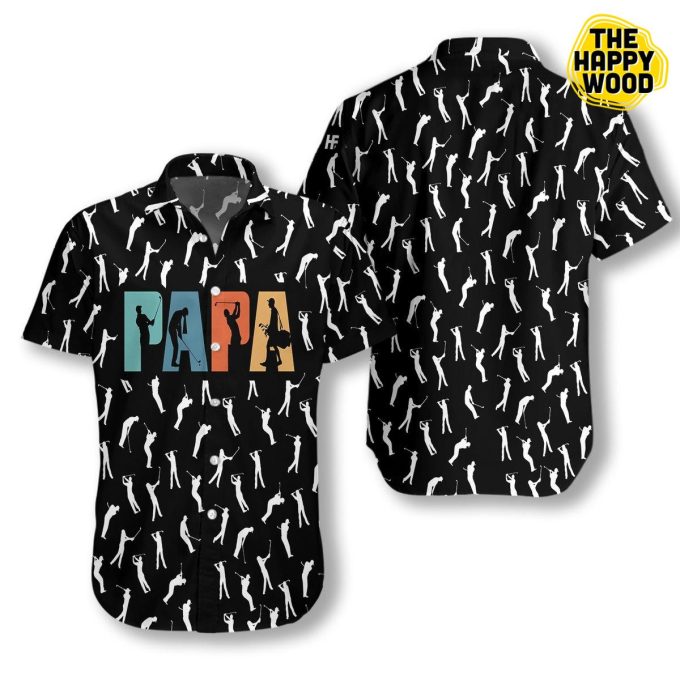 Golf Retro Golfing Papa Hawaiian Shirt Ver 45
