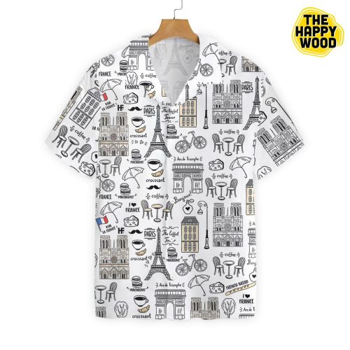 I Love France Doodle Hawaiian Shirt Ver 42