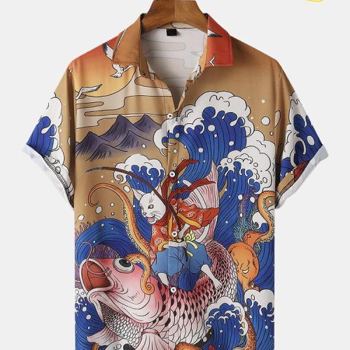 Carp Ukiyoe Hawaiian Shirt Ver 126