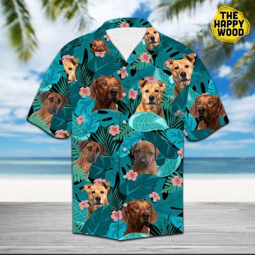 Tropical Rhodesian Ridgeback Hawaiian Shirt Ver 436