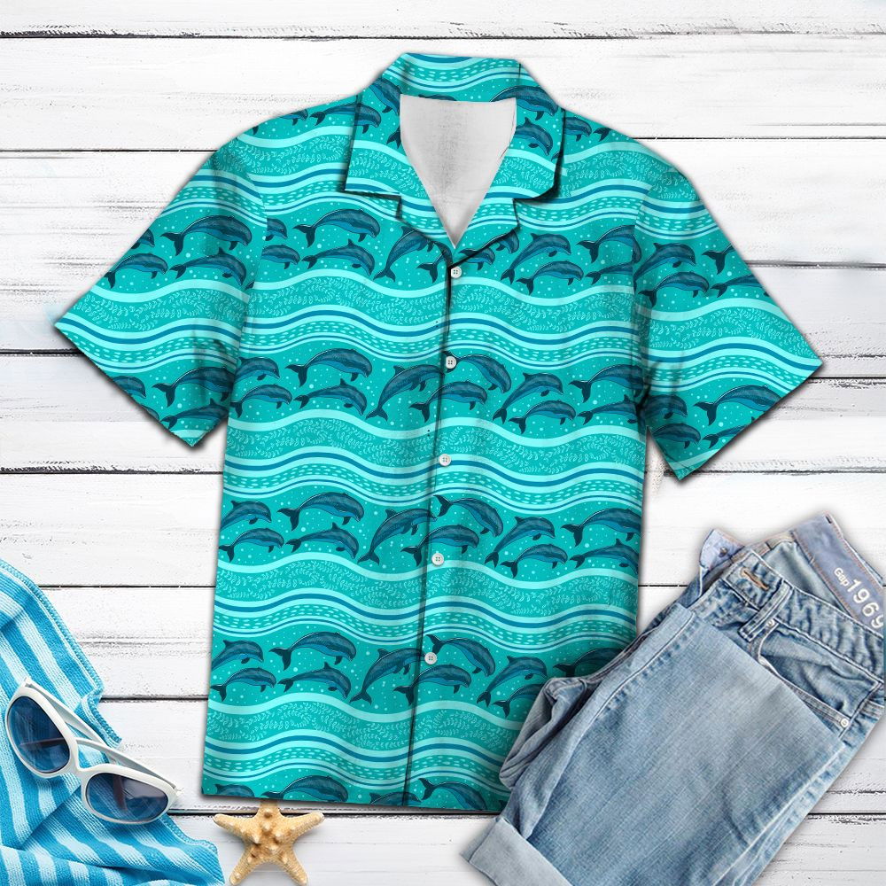 Dolphin Ocean T1307 Hawaiian Shirt Ver 445 Dolphin Ocean T1307 Hawaiian Shirt Ver 445