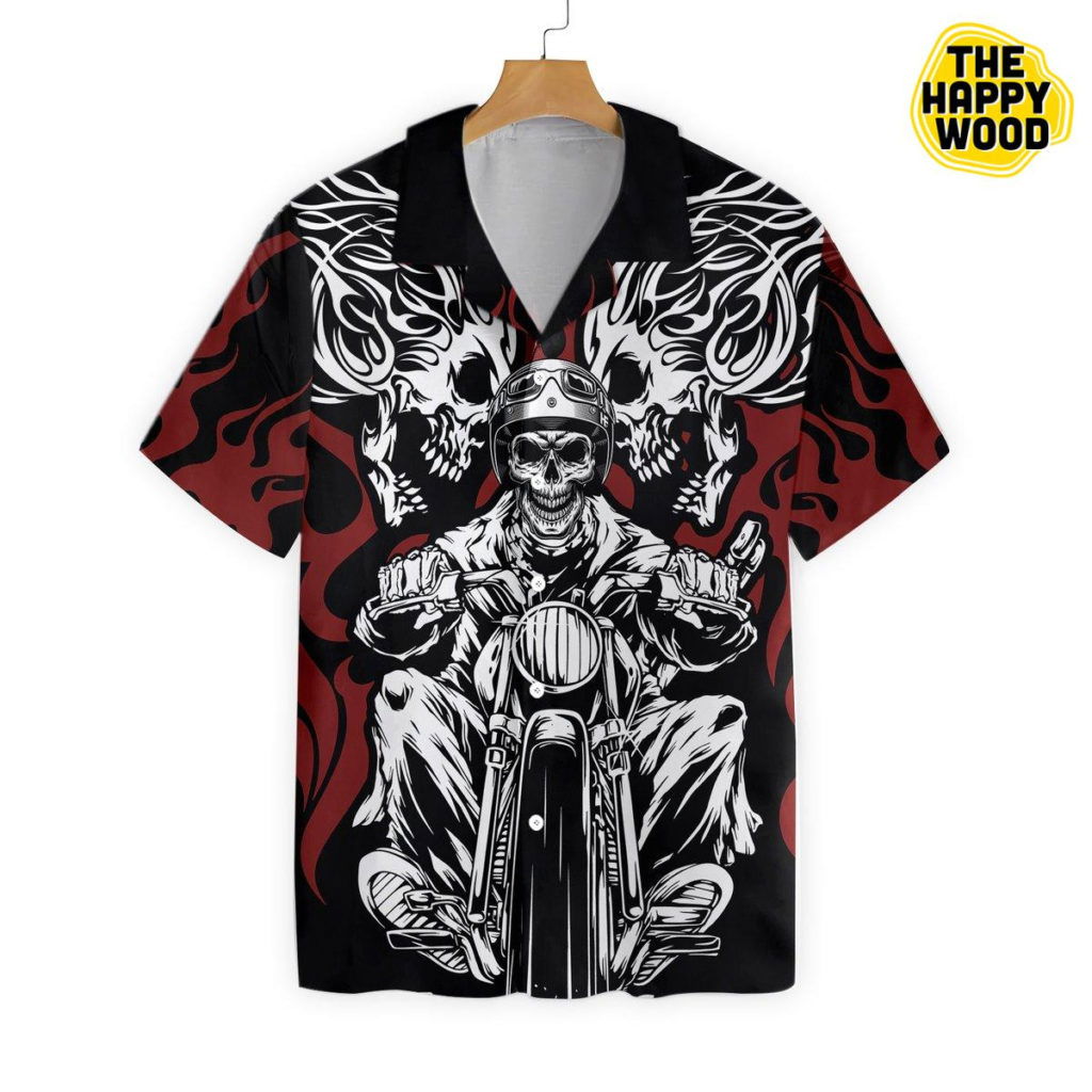Skull Rider Motorcycle Hawaiian Shirt Ver 7