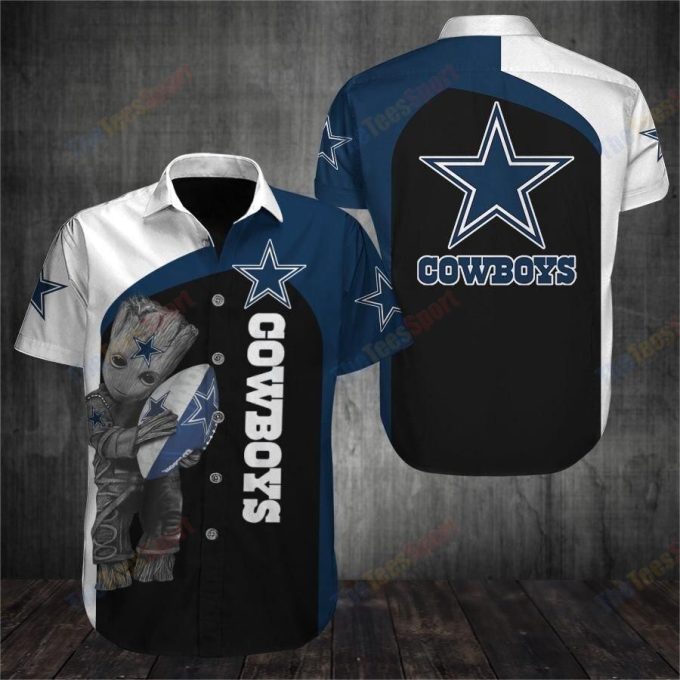 Dallas Cowboys Groot 3D Hawaiian Shirt Ver 339