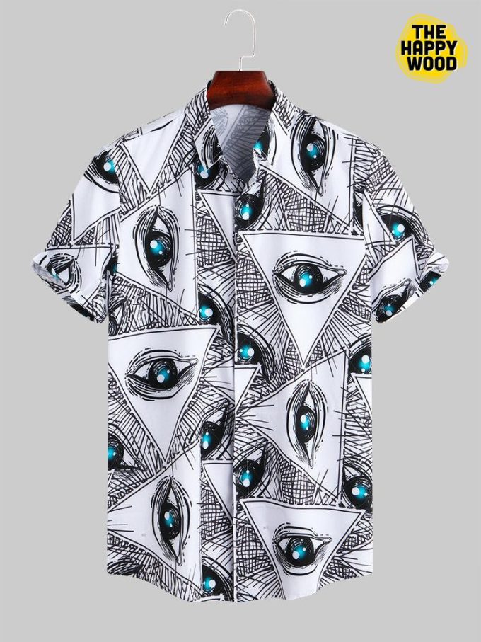 Eyes Sketch Printed Hawaiian Shirt Ver 202