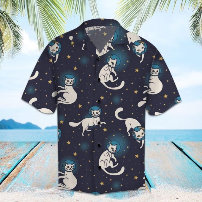 Amazing Cat Astronauts H67228Hawaiian Shirt Ver 106