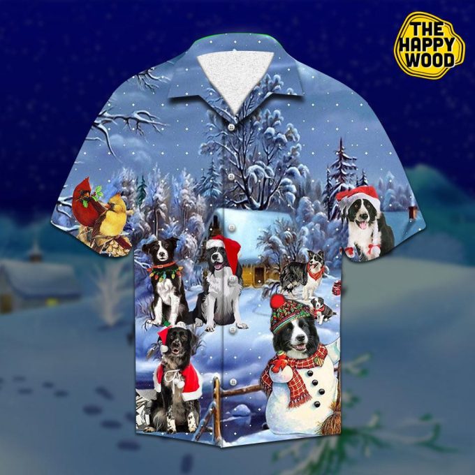 Border Collie Christmas Hawaiian Shirt Ver 46