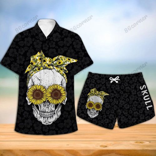 Skull SunflowerHawaiian Shirt Ver 191