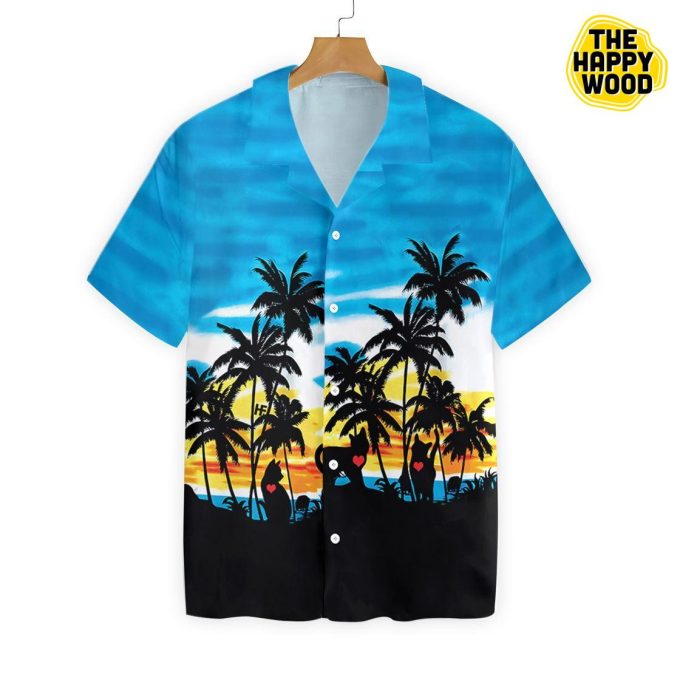 Cat Love Sunset Hawaiian Shirt Ver 201