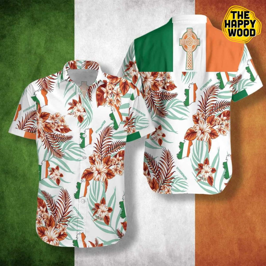 Irish Celtic Cross Ireland Proud Hawaiian Shirt Ver 318