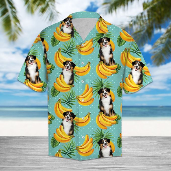 Tropical Banana Miniature Australian Shepherd H3719 Hawaiian Shirt Ver 95