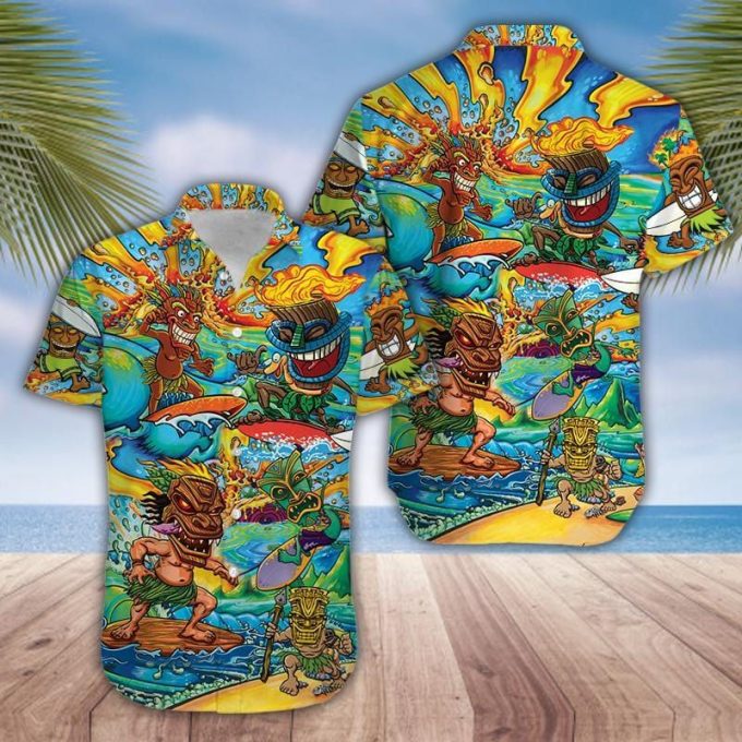 Amazing Tiki Surfing Stay Cool Unisex Hawaiian Shirt Ver 91