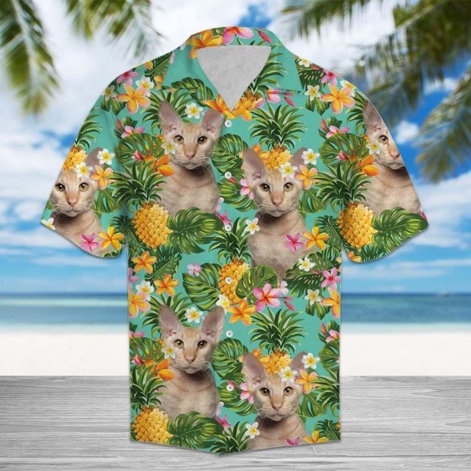 Tropical Pineapple Oriental Shorthair H87068Hawaiian Shirt Ver 261