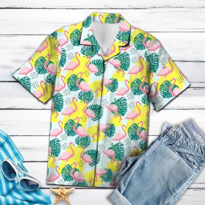 Flamingo Palm Leaves T0607Hawaiian Shirt Ver 404