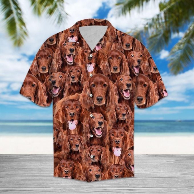 Irish Red And White Setter Awesome D0207Hawaiian Shirt Ver 354