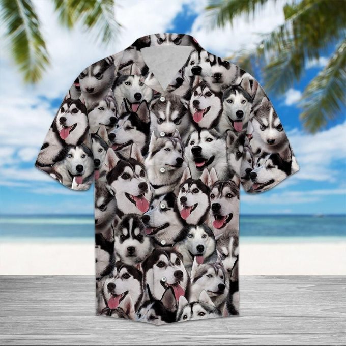 Siberian Husky Awesome D0207Hawaiian Shirt Ver 479