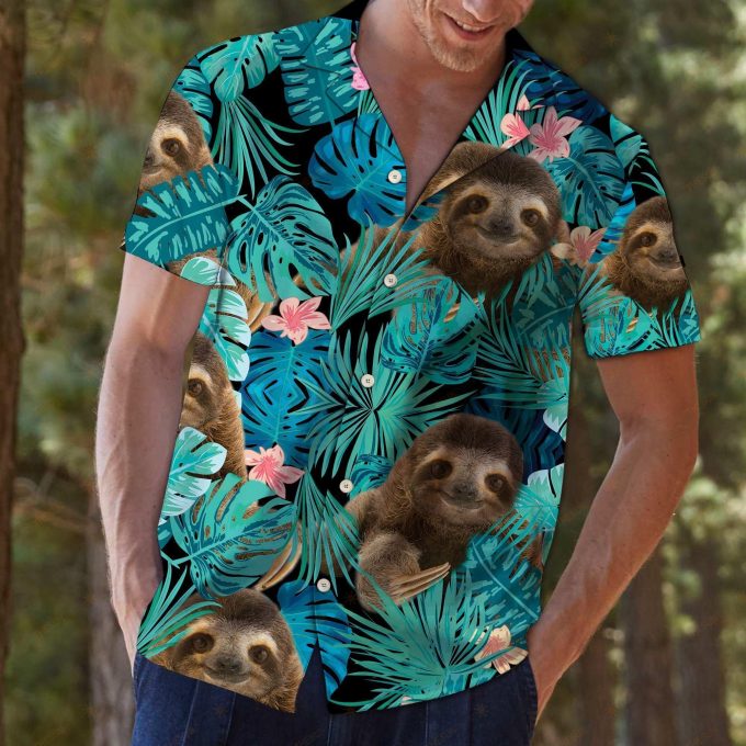 Sloth Tropical Hawaiian Shirt Ver 455