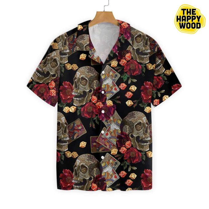 Casino Skull Colorful Hawaiian Shirt Ver 408