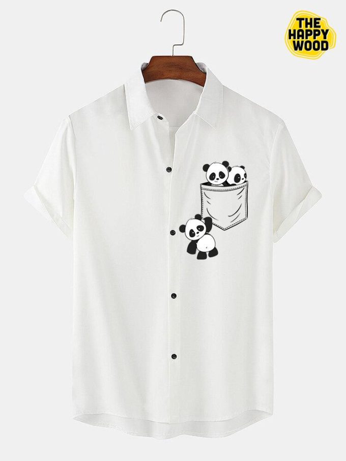 Cute Panda Chest Print Hawaiian Shirt Ver 250