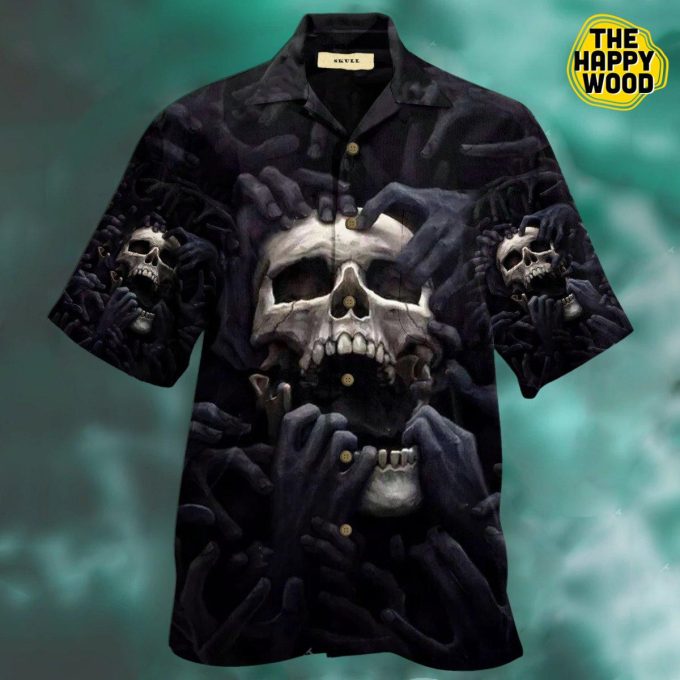 Amazing Dark Skull 3D Hawaiian Shirt Ver 379