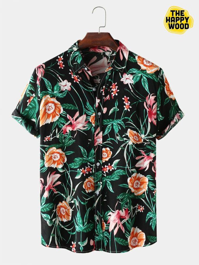 All Over Floral Print Hawaiian Shirt Ver 351