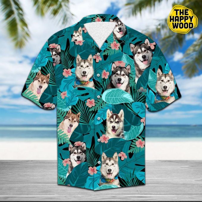Tropical Alaskan Malamute Hawaiian Shirt Ver 324
