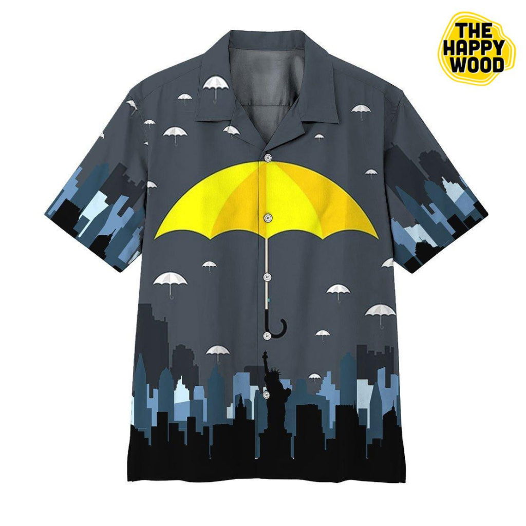 Yellow Umbrella 3D Hawaiian Shirt Ver 3
