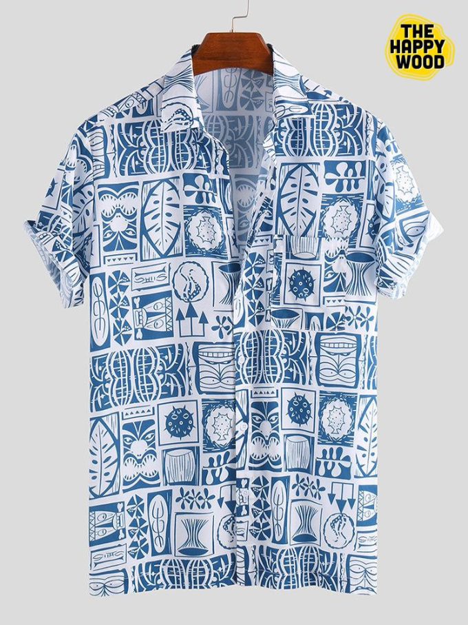 Floral Printed Pattern Print Hawaiian Shirt Ver 487