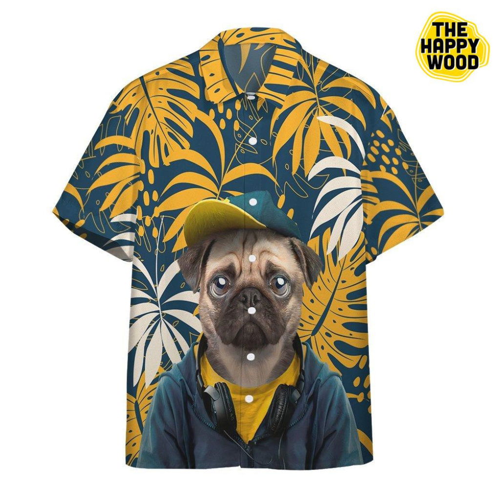 Pug Dog 3D Hawaiian Shirt Ver 306