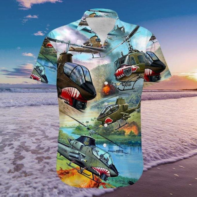 Huey Cobra Helicopter Remember The Days #0210HHawaiian Shirt Ver 272