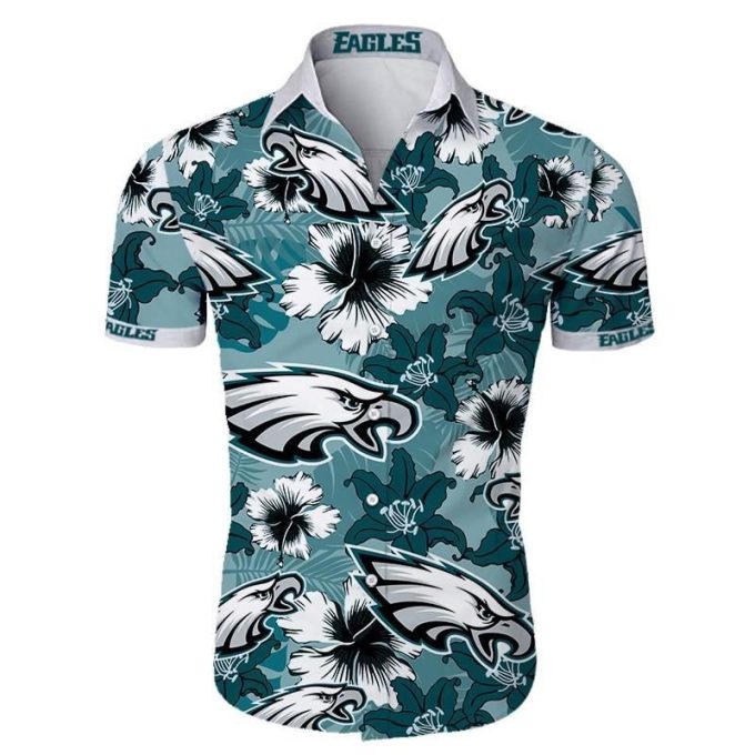 Philadelphia Eagles Tropical Flower Hawaiian Shirt Ver 353