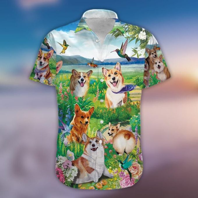 Corgi Cute Dog Unisex Hawaiian Shirt Ver 303