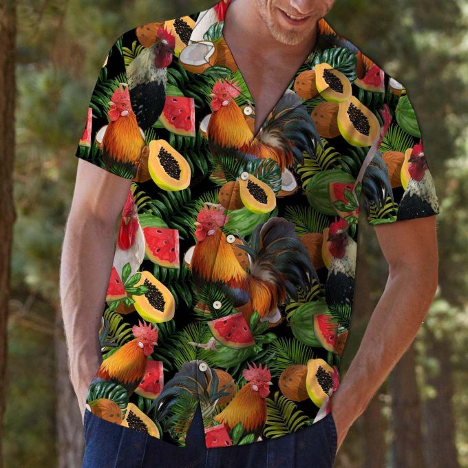 Chicken Tropical Fruit Hawaiian Shirt Ver 328