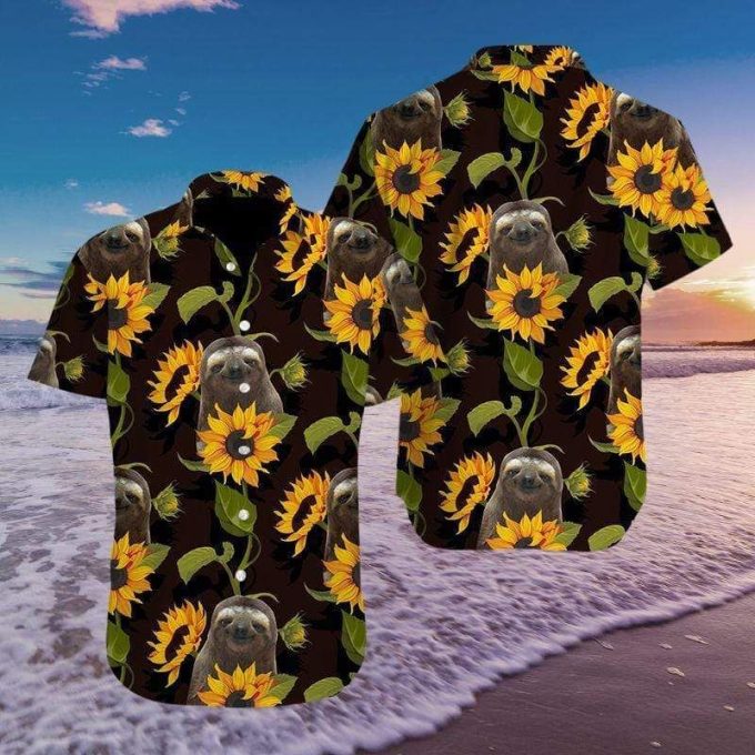 Sloth With Sunflower Hawaiian Shirt Ver 67