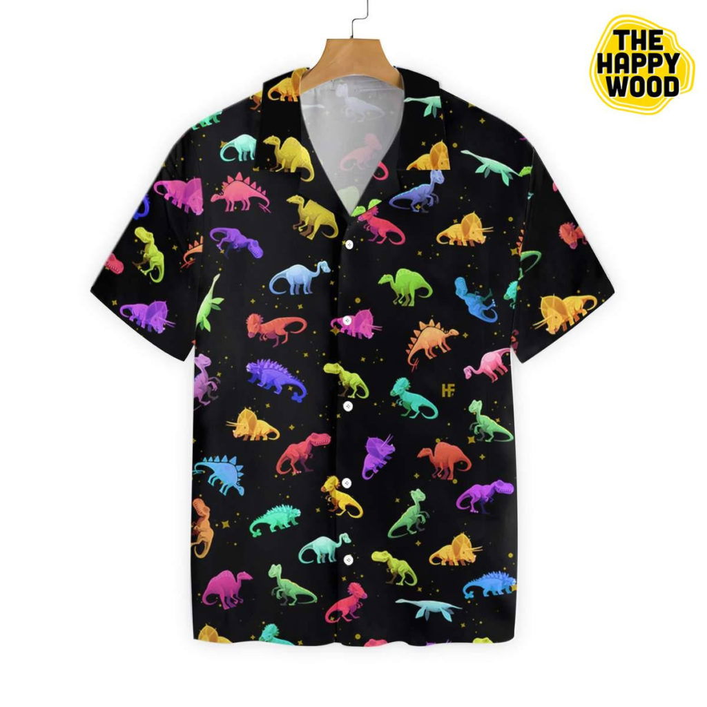 Seamless Dinosaurs Pattern Hawaiian Shirt Ver 122