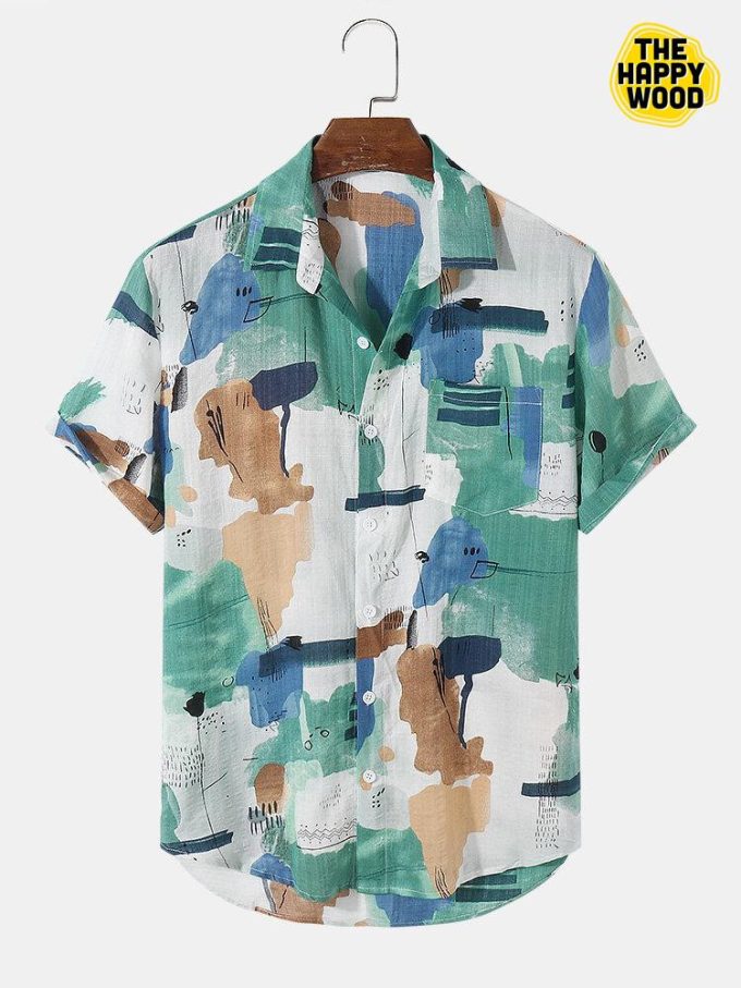 Watercolor Printing Hawaiian Shirt Ver 84