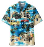 Amazing JP On The Beach Blue Unisex Hawaiian Aloha Shirts