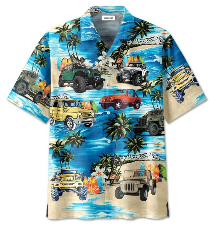 Amazing JP On The Beach Blue Unisex Hawaiian Aloha Shirts