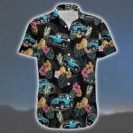 Blue JP Black Tropical Unisex Hawaiian Aloha Shirts