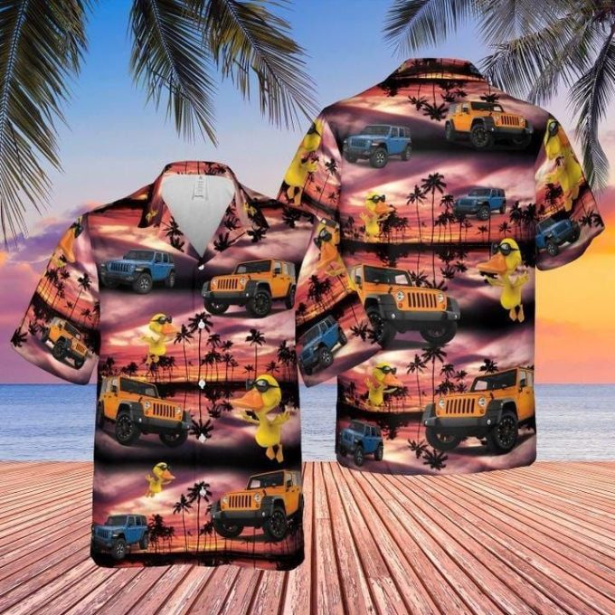 JP & Duck – Beautiful View Sunset Beach Unisex Hawaiian Shirts