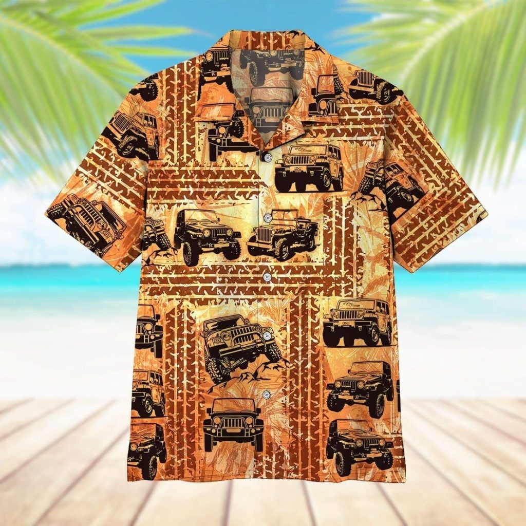 Vintage JP Tire Track Unisex Hawaiian Shirts Vintage JP Tire Track Unisex Hawaiian Shirts